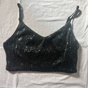 Lulu’s Black Sequin Women's Top